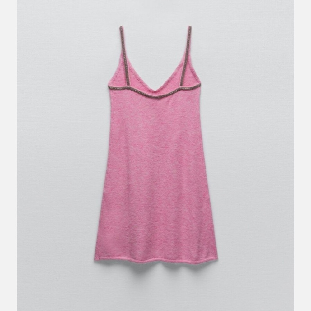 Zara Alpaca and Wool Dress Pink Mini Size S - Picture 2 of 9